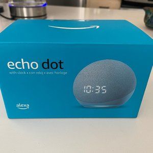 Echo Dot 4th Gen with Clock, Brand New/Sealed Box